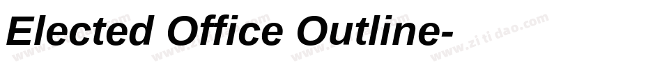 Elected Office Outline字体转换